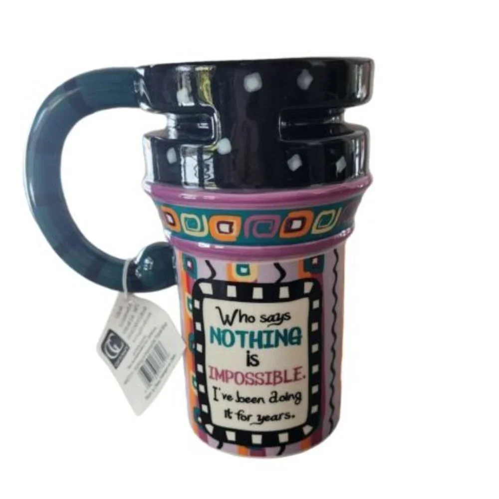 Giftcraft #487211 Nothing Is Imposidble Ceremic Travel Mug NEW - Picture 2 of 6